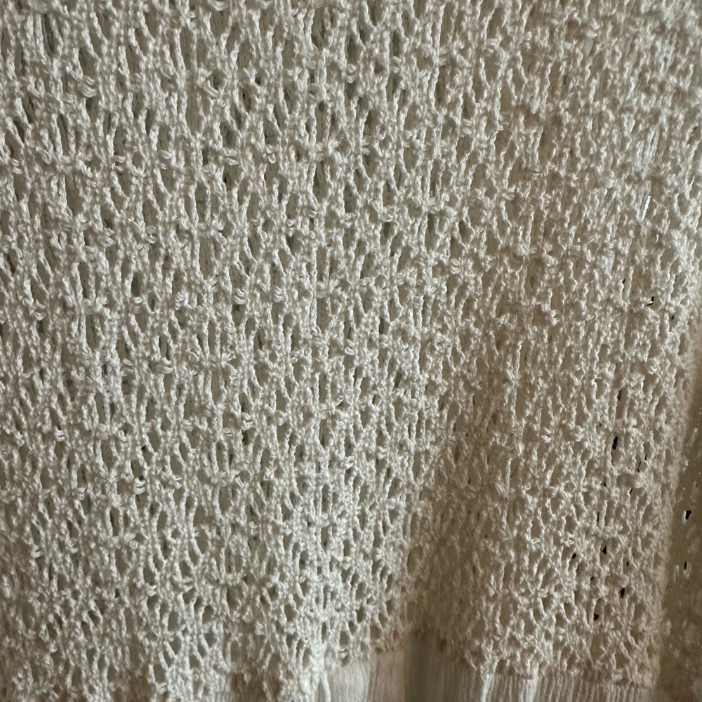 Knot Sisters cottagecore Maxi Dress Cream Crochet Button Front western Size S - Picture 4 of 7
